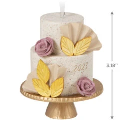 Hallmark A Sweet Beginning 2023 Porcelain Ornament -Optimal Home Decoration 2023 Wedding Cake Keepsake Ornament 1999QHX3067 03