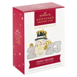 Hallmark Sweet Decade 2023 Special Edition Ornament -Optimal Home Decoration 2023 With Snowman Keepsake Ornament 1999QXC5622 04