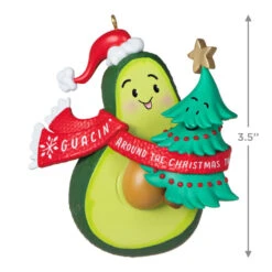 Hallmark Guacin' Around The Christmas Tree Ornament With Sound -Optimal Home Decoration Avocado and Christmas Tree Keepsake Ornament 2199QGO2839 03