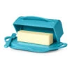 Aqua Butterie Flip-Top Butter Dish -Optimal Home Decoration Blue Plastic FlipTop Butter Dish With Knife BTRAQU1009 01