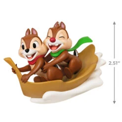 Hallmark Disney Chip And Dale Snow Much Fun! Ornament -Optimal Home Decoration Chip and Dale Chipmunks Sledding Keepsake Ornament 2099QXD6567 03