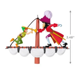 Hallmark Disney Peter Pan 70th Anniversary Swashbuckling Showdown Ornament -Optimal Home Decoration Disney Peter Pan and Hook Keepsake Ornament 2499QXD6617 03