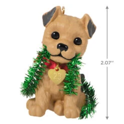 Hallmark Puppy Love Terrier 2023 Ornament -Optimal Home Decoration Dog With Tinsel Keepsake Ornament 1599QXR8177 03