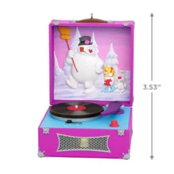 Hallmark Frosty The Snowman™ Look At Frosty Go Ornament With Light And Sound -Optimal Home Decoration Frosty the Snowman Record Player Keepsake Ornament 2499QXI6279 03