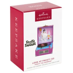 Hallmark Frosty The Snowman™ Look At Frosty Go Ornament With Light And Sound -Optimal Home Decoration Frosty the Snowman Record Player Keepsake Ornament 2499QXI6279 04