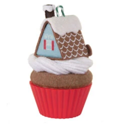 Hallmark Christmas Cupcakes Gingerbread Goodness Ornament -Optimal Home Decoration Gingerbread House Cupcake Keepsake Ornament 1599QXR8017 06