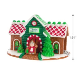 Hallmark Season's Treatings Special Edition Ornament -Optimal Home Decoration Gingerbread Train Depot Keepsake Ornament 1899QXT4117 03