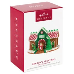 Hallmark Season's Treatings Special Edition Ornament -Optimal Home Decoration Gingerbread Train Depot Keepsake Ornament 1899QXT4117 04