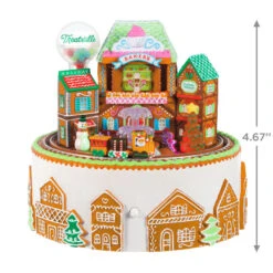 Hallmark Gingerbread Village Musical Ornament With Light And Motion 10 Hallmark Gingerbread Village Musical Ornament With Light And Motion -Optimal Home Decoration Gingerbread Village With Train Keepsake Ornament 6499QGO2687 03
