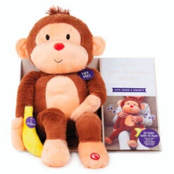 Hallmark Goin' Bananas Monkey Singing Stuffed Animal, 12" -Optimal Home Decoration Goin Bananas Interactive Monkey Stuffed Animal With Sound 1PSB2187 04