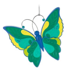 Hallmark Brilliant Butterflies Special Edition Ornament -Optimal Home Decoration Green and Blue Butterfly Keepsake Ornament 1999QGO2799 06