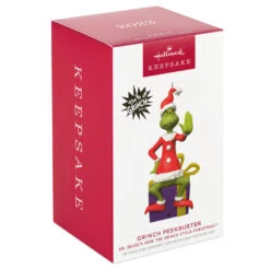 Hallmark Dr. Seuss's How The Grinch Stole Christmas!™ Grinch Peekbuster Ornament With Motion-Activated Sound -Optimal Home Decoration Grinch Peekbuster Keepsake Ornament 2699QXI7067 04