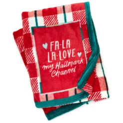 Hallmark Channel Fa-La-La-Love Plaid Blanket, 50x60 -Optimal Home Decoration Hallmark Channel FaLaLaLove Plaid Blanket 1XKT3520 03