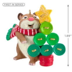 Hallmark Cute As A Button Ornament -Optimal Home Decoration Hamster With Button Tree Keepsake Ornament 1599QXR8259 03