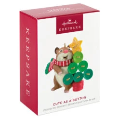Hallmark Cute As A Button Ornament -Optimal Home Decoration Hamster With Button Tree Keepsake Ornament 1599QXR8259 04