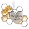 Hallmark Our Love Is Sweet Metal Ornament -Optimal Home Decoration Honeycomb and Heart Keepsake Ornament 1799QHX3027 01