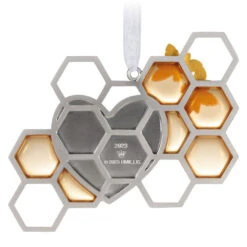 Hallmark Our Love Is Sweet Metal Ornament -Optimal Home Decoration Honeycomb and Heart Keepsake Ornament 1799QHX3027 06