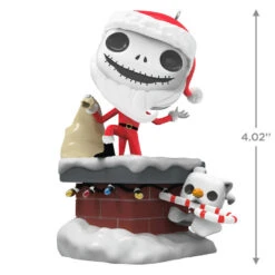 Hallmark Disney Tim Burton's The Nightmare Before Christmas Jack Skellington And Zero Funko POP!® Ornament -Optimal Home Decoration Jack Skellington and Zero Funko Keepsake Ornament 2699QXD6709 03
