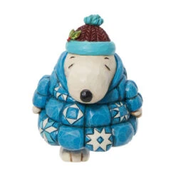 Enesco Jim Shore Peanuts Snoopy Puffer Jacket Mini Figurine, 3.3"