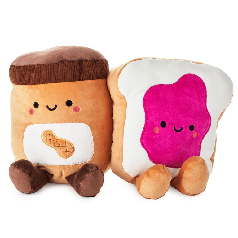 Hallmark Large Better Together Peanut Butter And Jelly Magnetic Plush, 12" 3 Hallmark Large Better Together Peanut Butter And Jelly Magnetic Plush, 12"