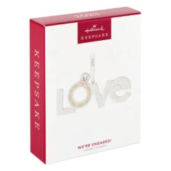 Hallmark We're Engaged! 2023 Porcelain Ornament -Optimal Home Decoration Love With Engagement Ring Keepsake Ornament 1999QHX3077 04