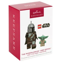 Hallmark The Mandalorian™ And Grogu™ LEGO® Star Wars™ Minifigure Ornaments, Set Of 2 -Optimal Home Decoration Mandalorian Grogu LEGO Minifig Keepsake Ornaments 2499QXI7079 04