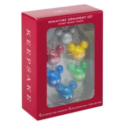 Hallmark Mini Disney Mickey Mouse Ornaments, Set Of 6 -Optimal Home Decoration Mickey Ears Balls Keepsake Ornaments 1599QSB6217 04