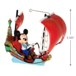 Hallmark Disney Peter Pan's Flight Off To Never Land! Ornament -Optimal Home Decoration Mickey Peter Pan Pirate Ship Keepsake Ornament 2199QXD6569 03