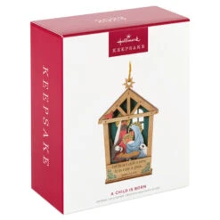 Hallmark A Child Is Born Nativity Papercraft Ornament -Optimal Home Decoration Nativity Scene Wood and Paper Keepsake Ornament 1999QGO2759 04