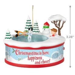 Hallmark The Peanuts® Gang Christmastime Is Here Musical Ornament With Motion -Optimal Home Decoration Peanuts Gang Ice Skating Keepsake Ornament 3999QXI7037 03
