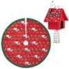 Hallmark Mini The Peanuts® Gang Snoopy Christmas Tree Topper And Tree Skirt, Set Of 2 -Optimal Home Decoration Peanuts Snoopy Mini Keepsake Tree Skirt and Topper 2599QSB6249 01