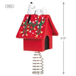 Hallmark Mini The Peanuts® Gang Snoopy Christmas Tree Topper And Tree Skirt, Set Of 2 -Optimal Home Decoration Peanuts Snoopy Mini Keepsake Tree Skirt and Topper 2599QSB6249 03