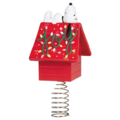 Hallmark Mini The Peanuts® Gang Snoopy Christmas Tree Topper And Tree Skirt, Set Of 2 -Optimal Home Decoration Peanuts Snoopy Mini Keepsake Tree Skirt and Topper 2599QSB6249 07