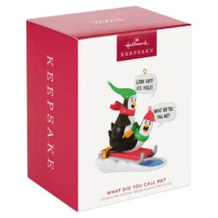 Hallmark What Did You Call Me? Ornament -Optimal Home Decoration Penguins Sledding Keepsake Ornament 2099QGO2867 04