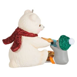 Hallmark Snowball And Tuxedo Sharing A Slice Ornament -Optimal Home Decoration Polar Bear and Penguin Keepsake Ornament 1799QXR8049 06