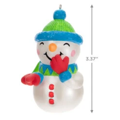 Hallmark Pull My Finger Snowman Ornament With Sound 10 Hallmark Pull My Finger Snowman Ornament With Sound -Optimal Home Decoration Snowman With BlueGreen HatScarf Keepsake Ornament 2199QGO2829 03