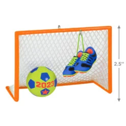 Hallmark Soccer Star 2023 Ornament -Optimal Home Decoration Soccer Goal Shoes and Ball Keepsake Ornament 1399QGO2689 03