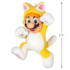 Hallmark Nintendo Super Mario™ Powered Up With Mario Cat Ornament -Optimal Home Decoration Super Mario Cat Keepsake Ornament 1899QXR8199 03