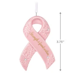 Hallmark Strength Within Pink Ribbon Porcelain Ornament Benefiting Susan G. Komen® -Optimal Home Decoration Susan G Komen Pink Ribbon Keepsake Ornament 1999QXI7427 03