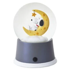 Hallmark Peanuts® Snoopy Sweet Dreams Snow Globe With Light 7 Hallmark Peanuts® Snoopy Sweet Dreams Snow Globe With Light -Optimal Home Decoration Sweet Dreams Snoopy on Yellow Moon Water Globe 1BBY4760 03