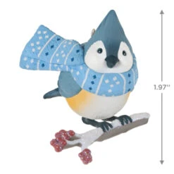 Hallmark Cozy Critters Ornament -Optimal Home Decoration Tufted Timouse in Scarf Keepsake Ornament 1499QXR8019 03