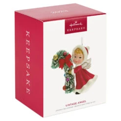 Hallmark Vintage Angel Porcelain Ornament -Optimal Home Decoration Vintage Angel With Candy Cane Keepsake Ornament 2499QXT4127 04