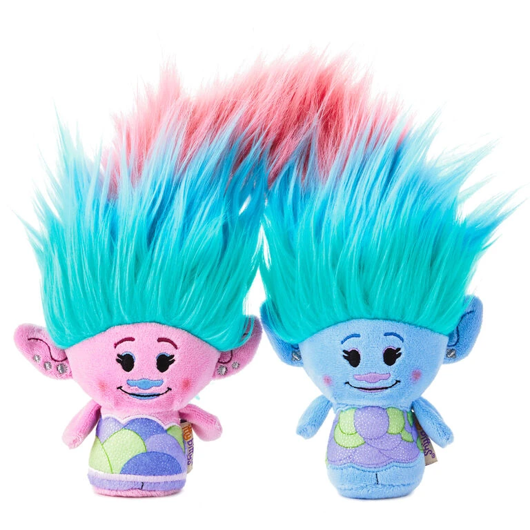 Hallmark Itty Bittys® DreamWorks Animation Trolls World Tour Satin And Chenille Plush, Set Of 2 3 Hallmark Itty Bittys® DreamWorks Animation Trolls World Tour Satin And Chenille Plush, Set Of 2